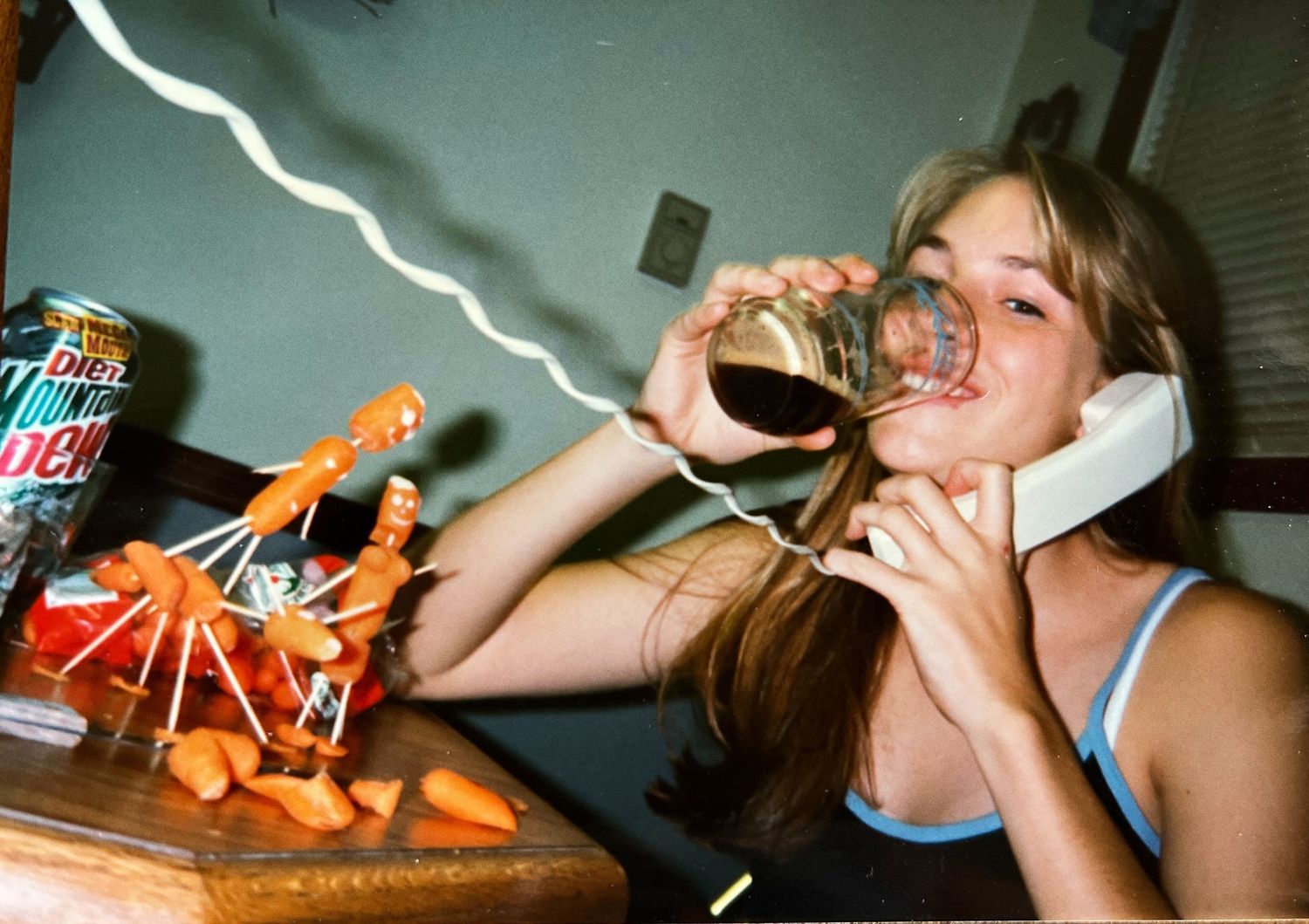 A series of candid party photos showing people drinking and socializing at a casual indoor gathering.