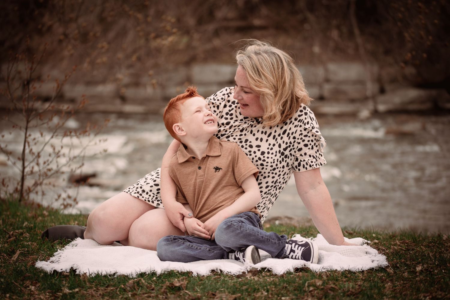 Family photography capturing a mother and son on Mother’s Day.