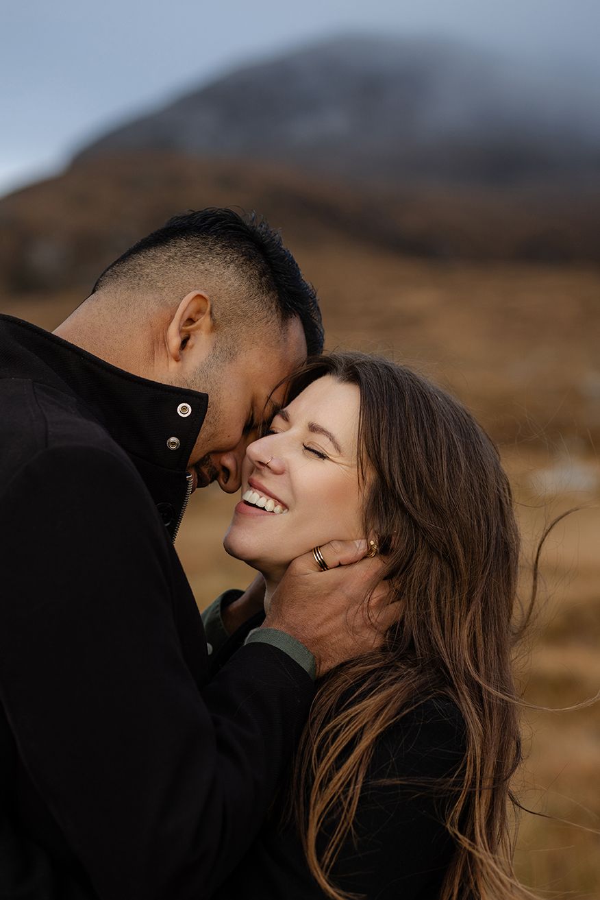 Natural and emotional couple session on Diamond Hill surrounded by Connemara mountains
