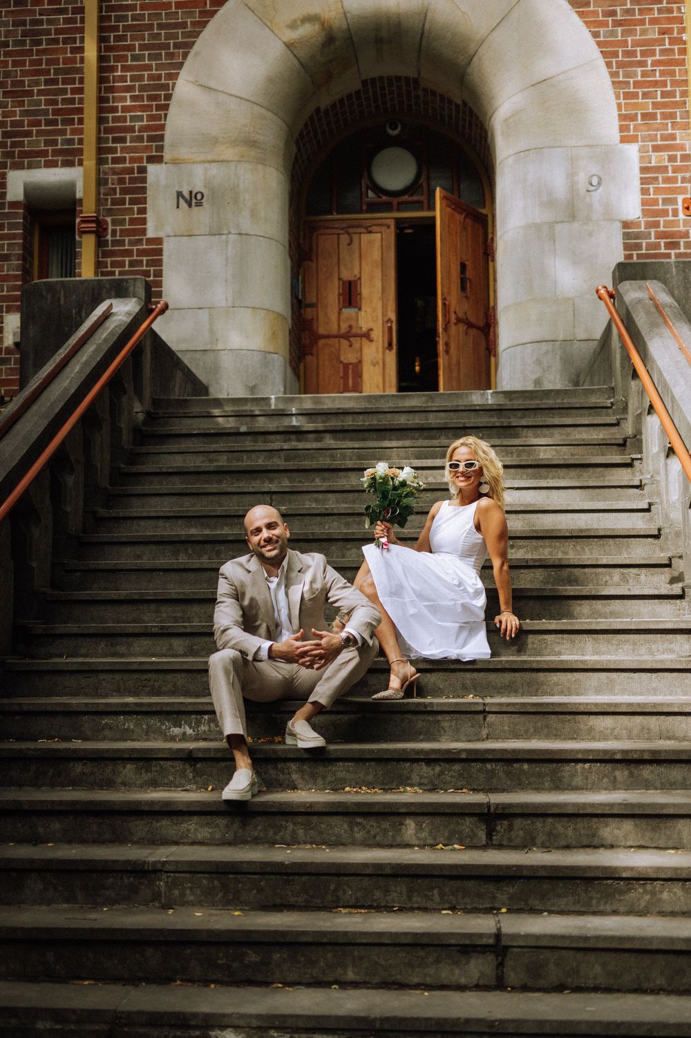 Wedding photoshoot near the Amsterdam Hermitage and Artis Zoo.