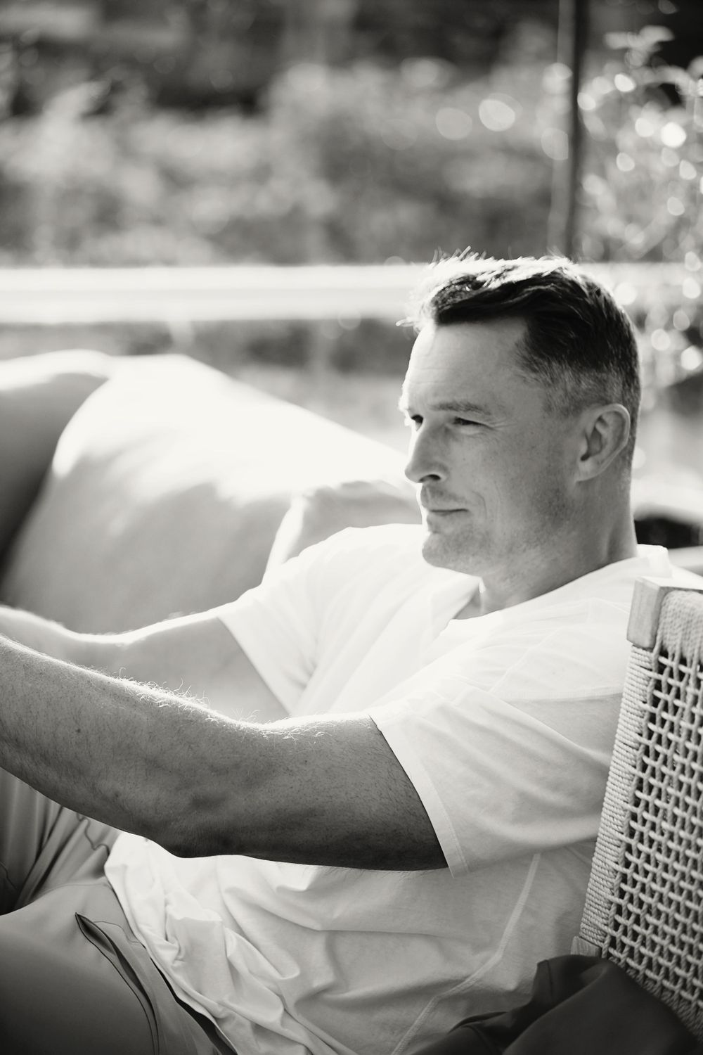 Outdoor natural light and men's lifestyle business shoot.