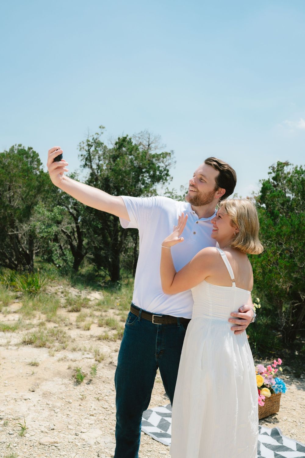 Surprise proposal and engagement photography in Canyon Lake, Texas