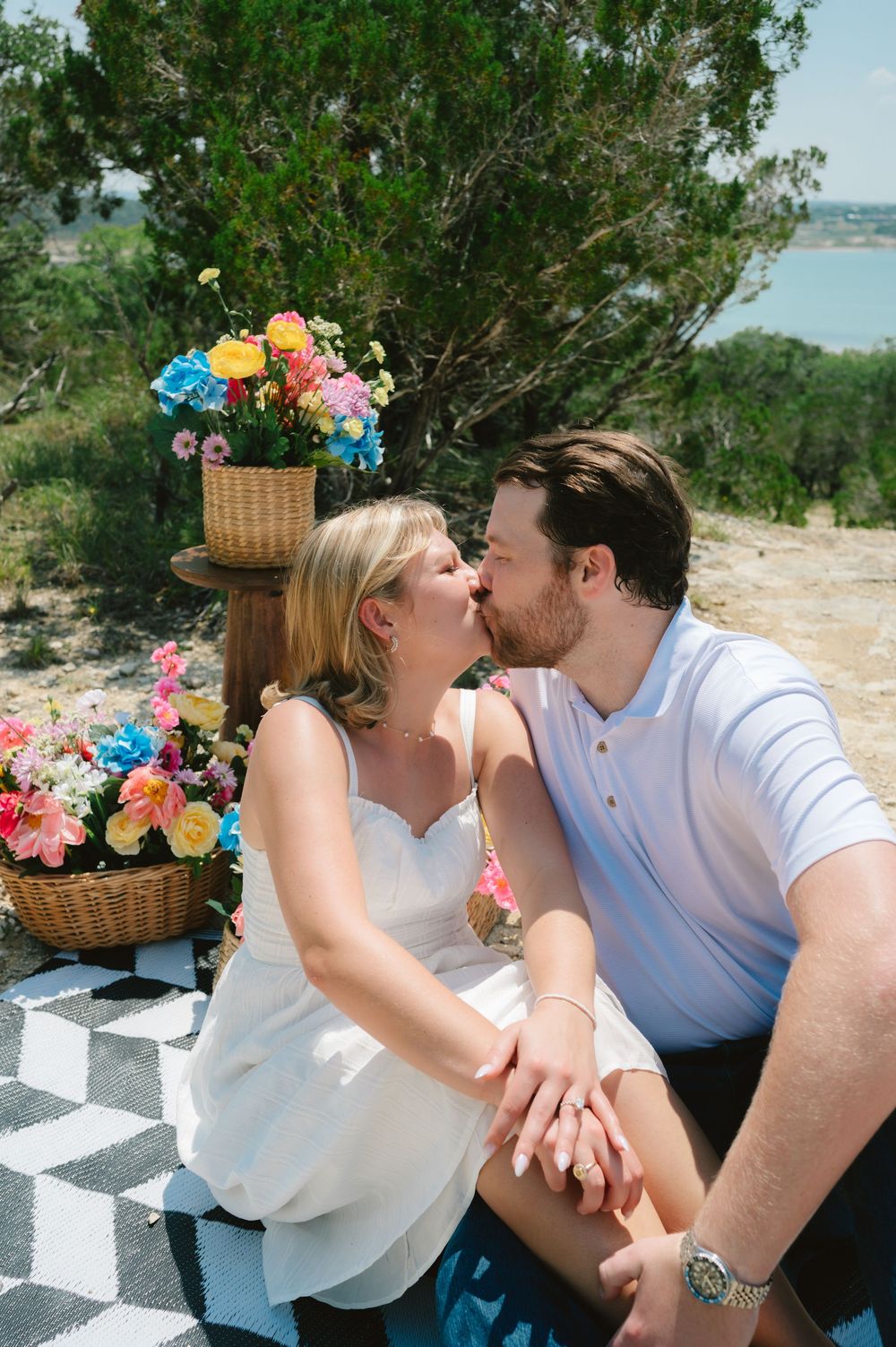 Surprise proposal and engagement photography in Canyon Lake, Texas