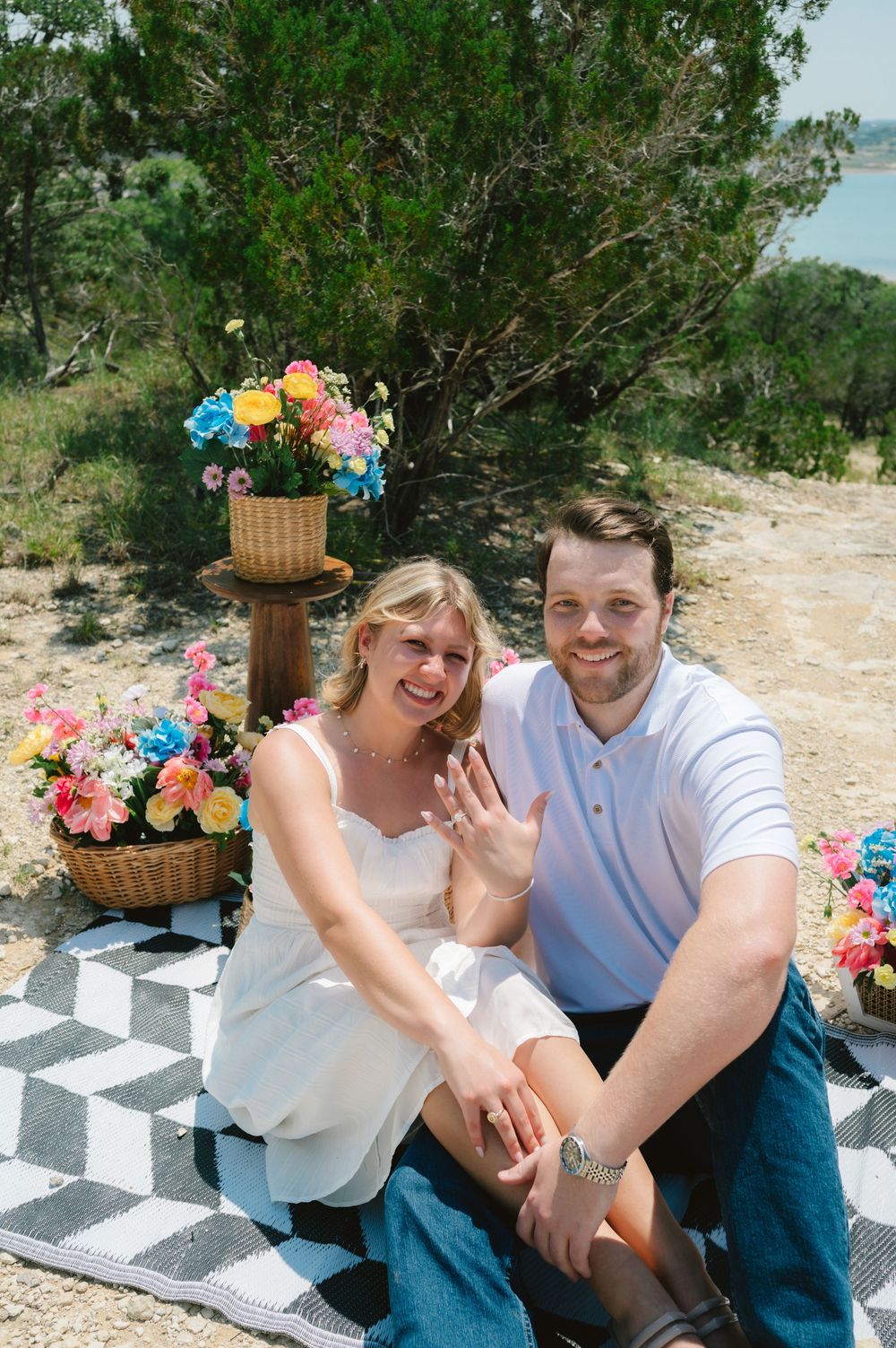Surprise proposal and engagement photography in Canyon Lake, Texas