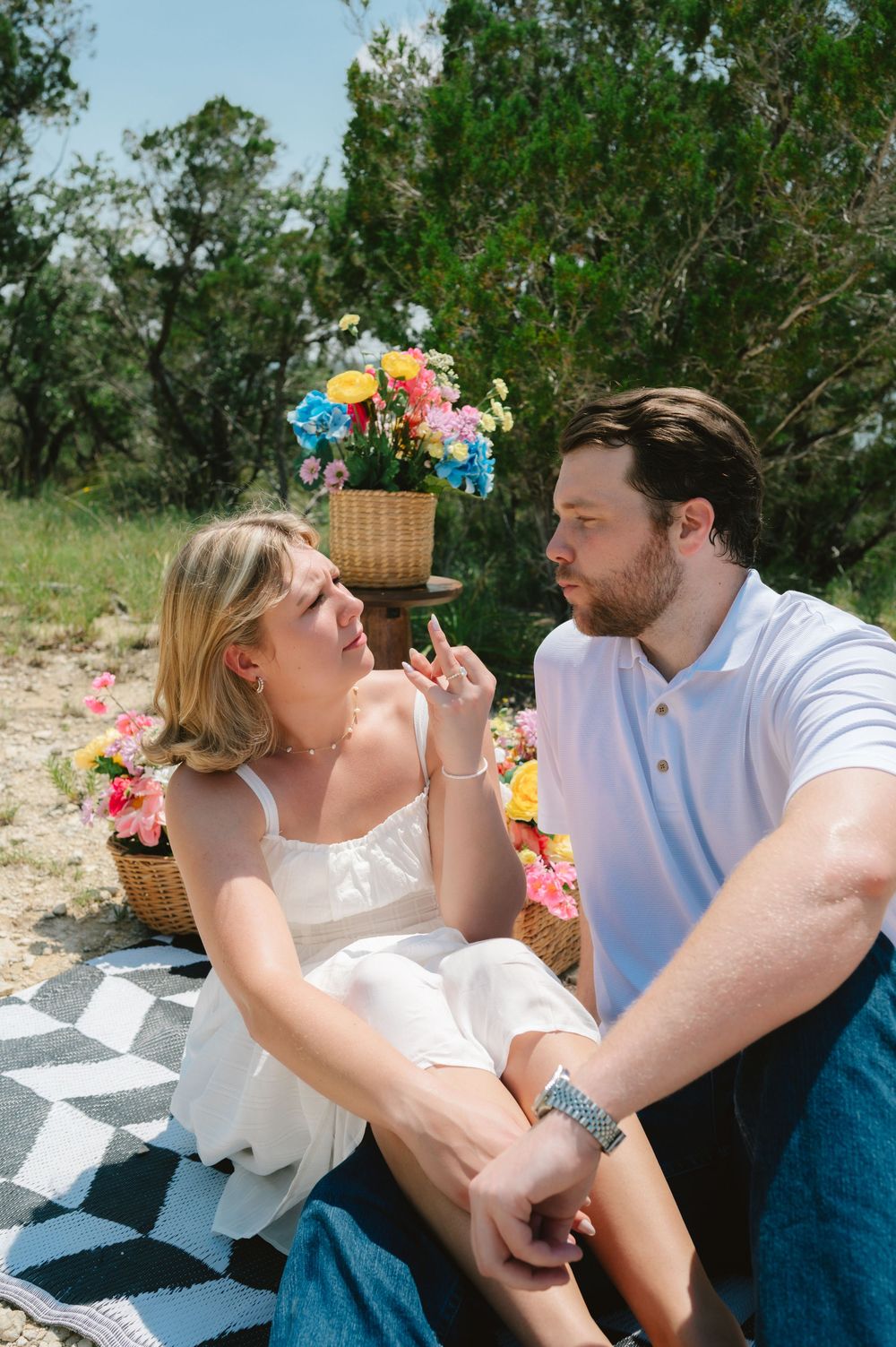 Surprise proposal and engagement photography in Canyon Lake, Texas