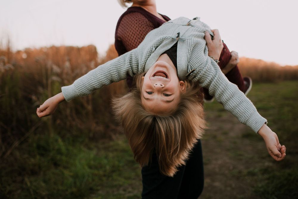 Fun family portraits during golden hour - Springfield Missouri.