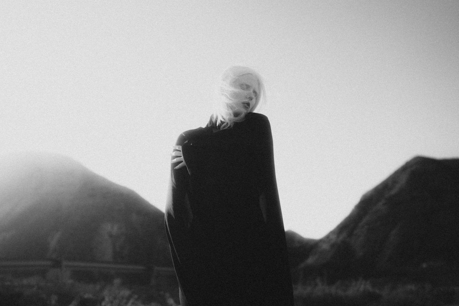 Cinematic Las Vegas elopement photographer capturing moody desert portrait