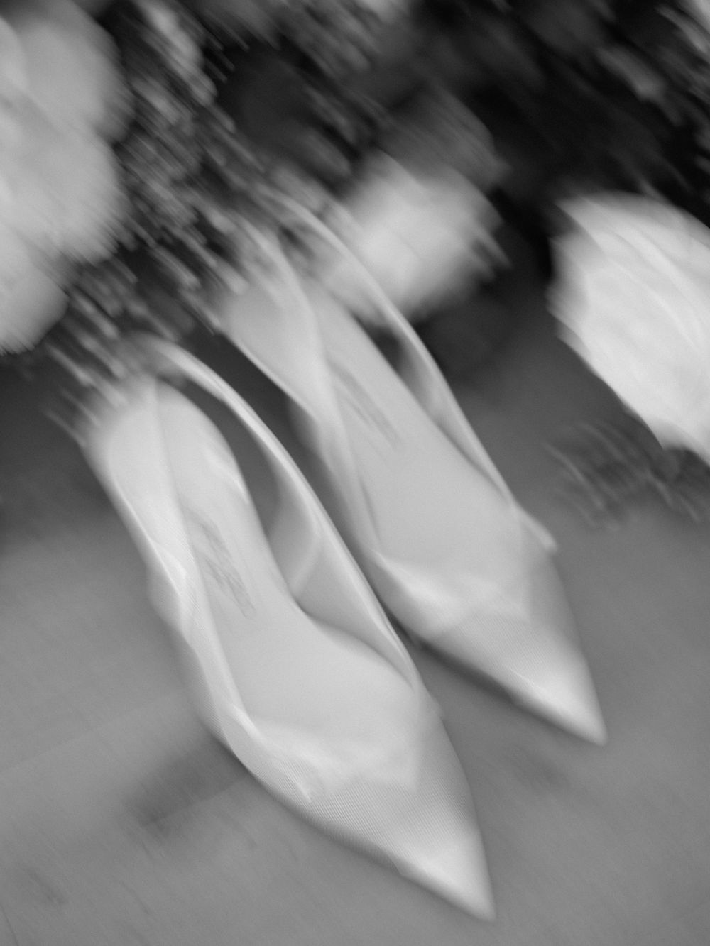 Abstract black and white motion blur creating a dynamic pattern of light and shadows.