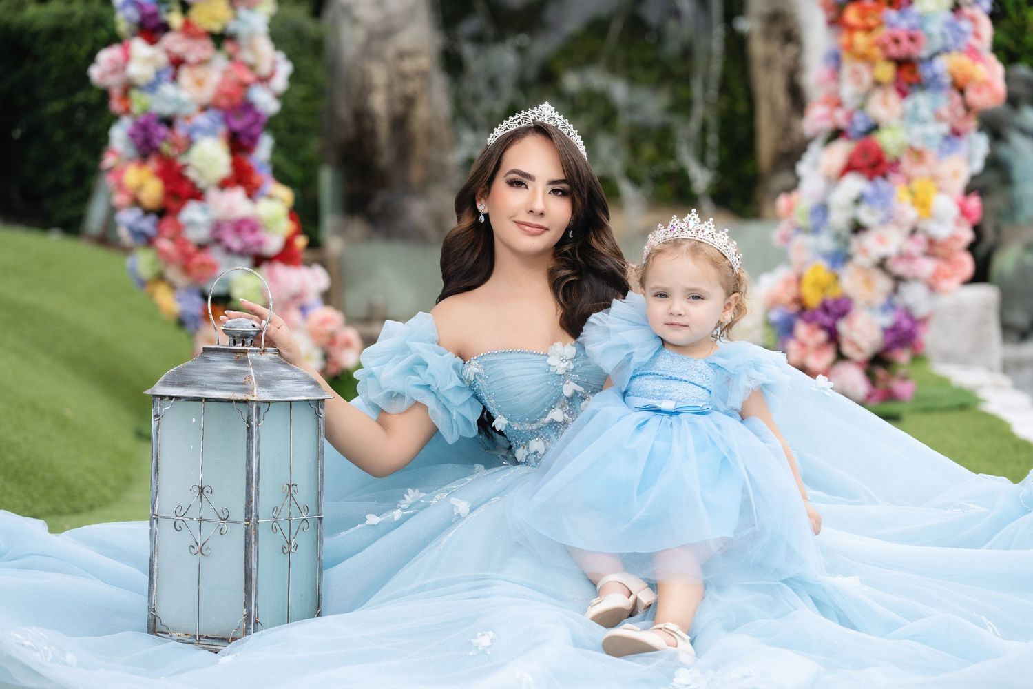 Quinceañera in Blue dress