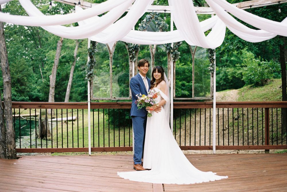 st. Louis bride and groom on film