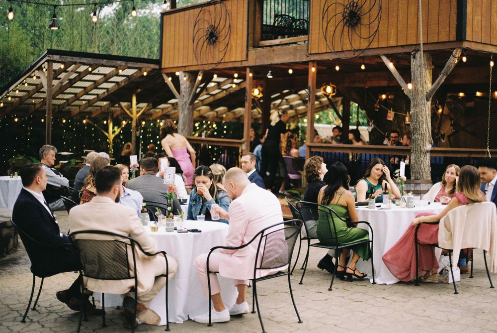 St. Louis wedding reception and renaissance wine garden