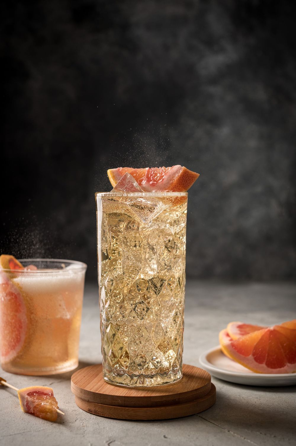 Cocktail au pamplemousse photographié par Mélanie Rousselle, photographe boisson Ile de France