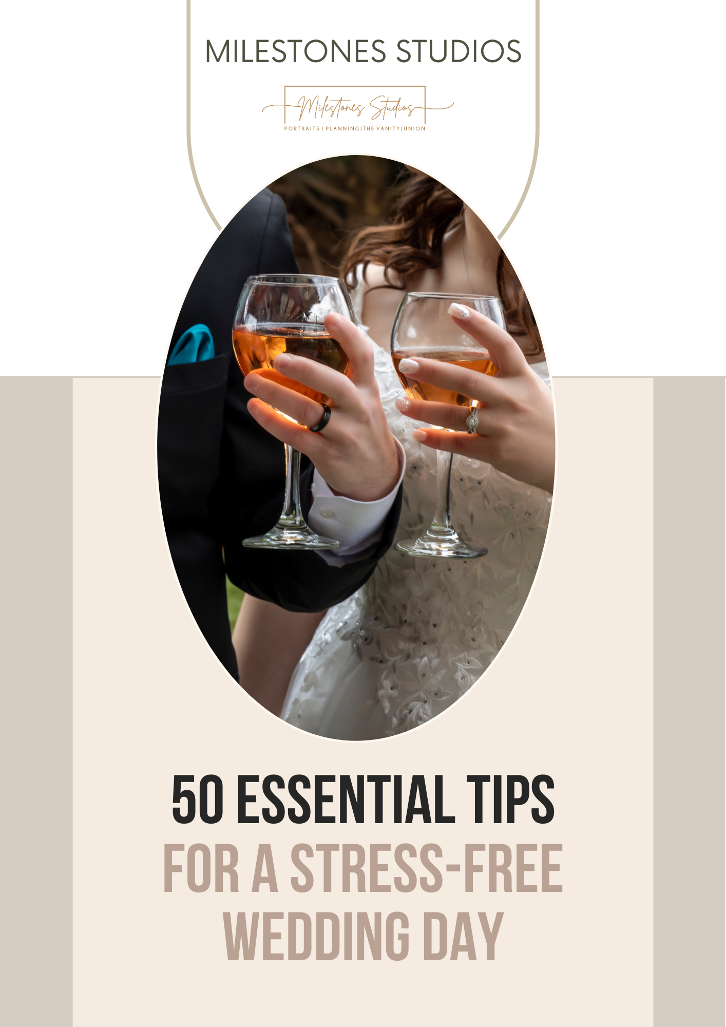 cover for 50 tips for a stress free wedding day