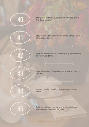 Stress free wedding day tips 40-45