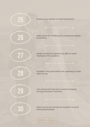 Stress free wedding day tips 25-30
