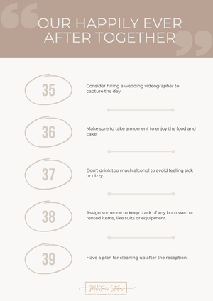 Stress free wedding day tips 35-39