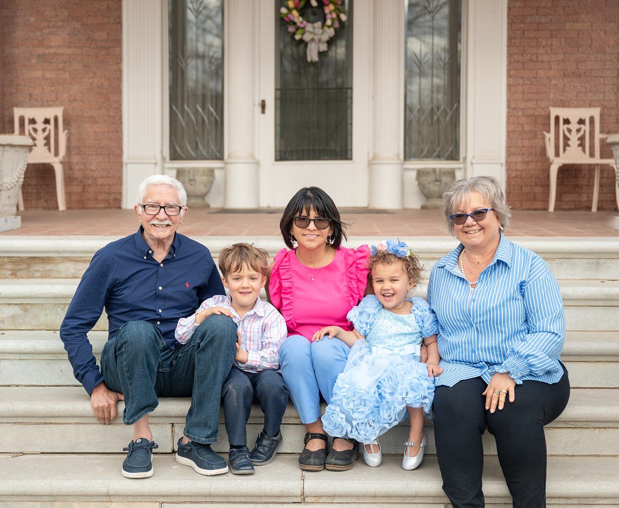 3rd Birthday Girl and Family Session with Grandparents at Frank Philips Home by Bartlesville Photographer Kristi Bray