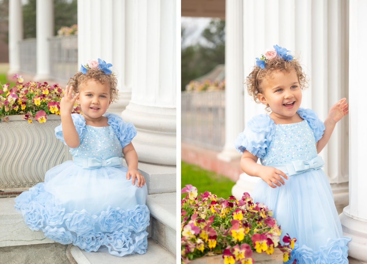 3rd Birthday Girl and Family Session with Grandparents at Frank Philips Home by Bartlesville Photographer Kristi Bray