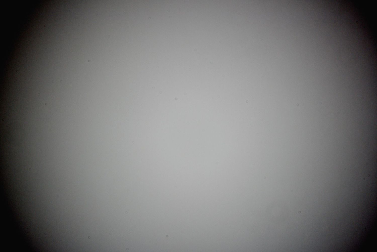 Dark circular vignette effect with blurred gray gradient fading from center to black edges.