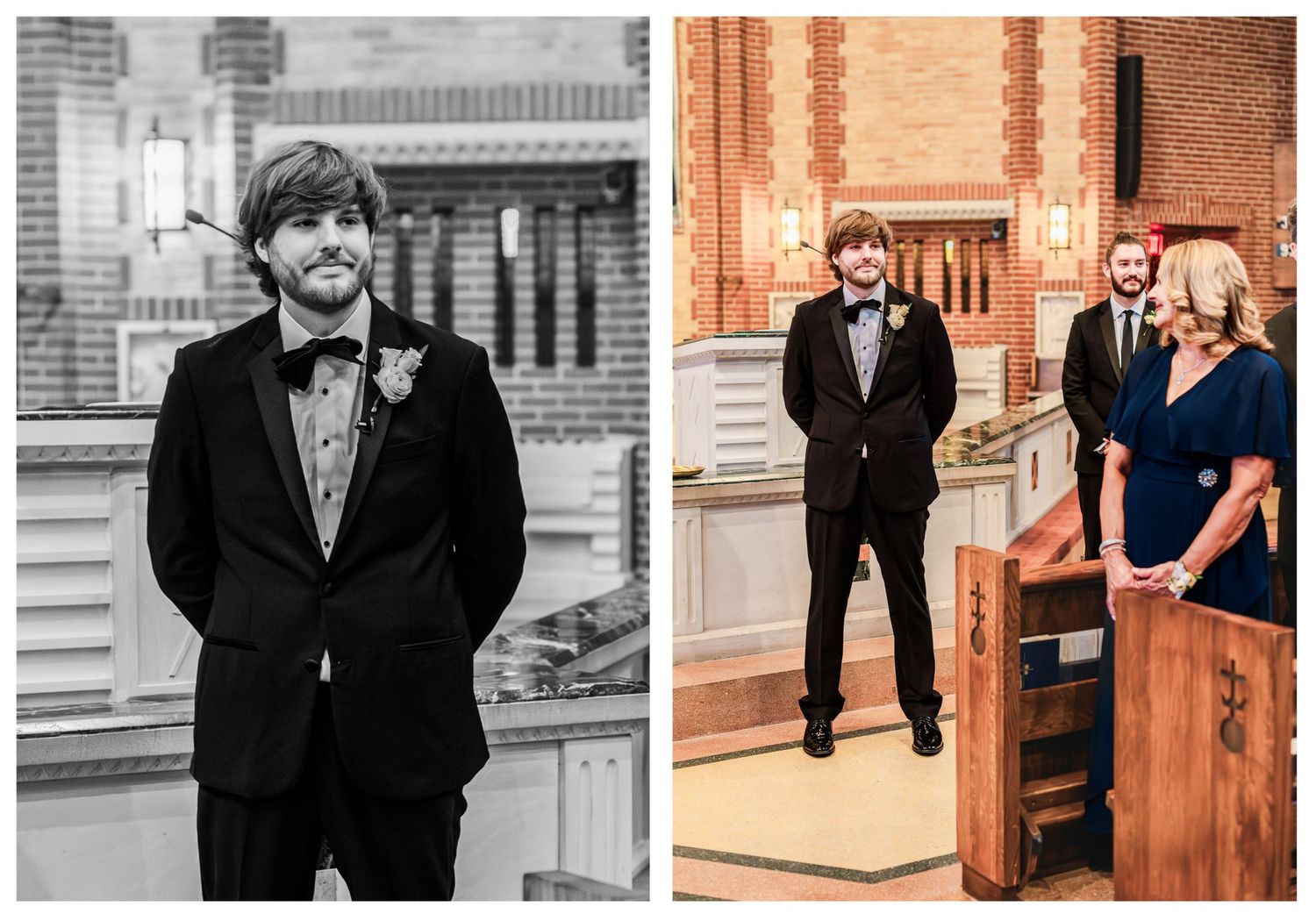 Wedding at Christ the King Parish in Tulsa Oklahoma.