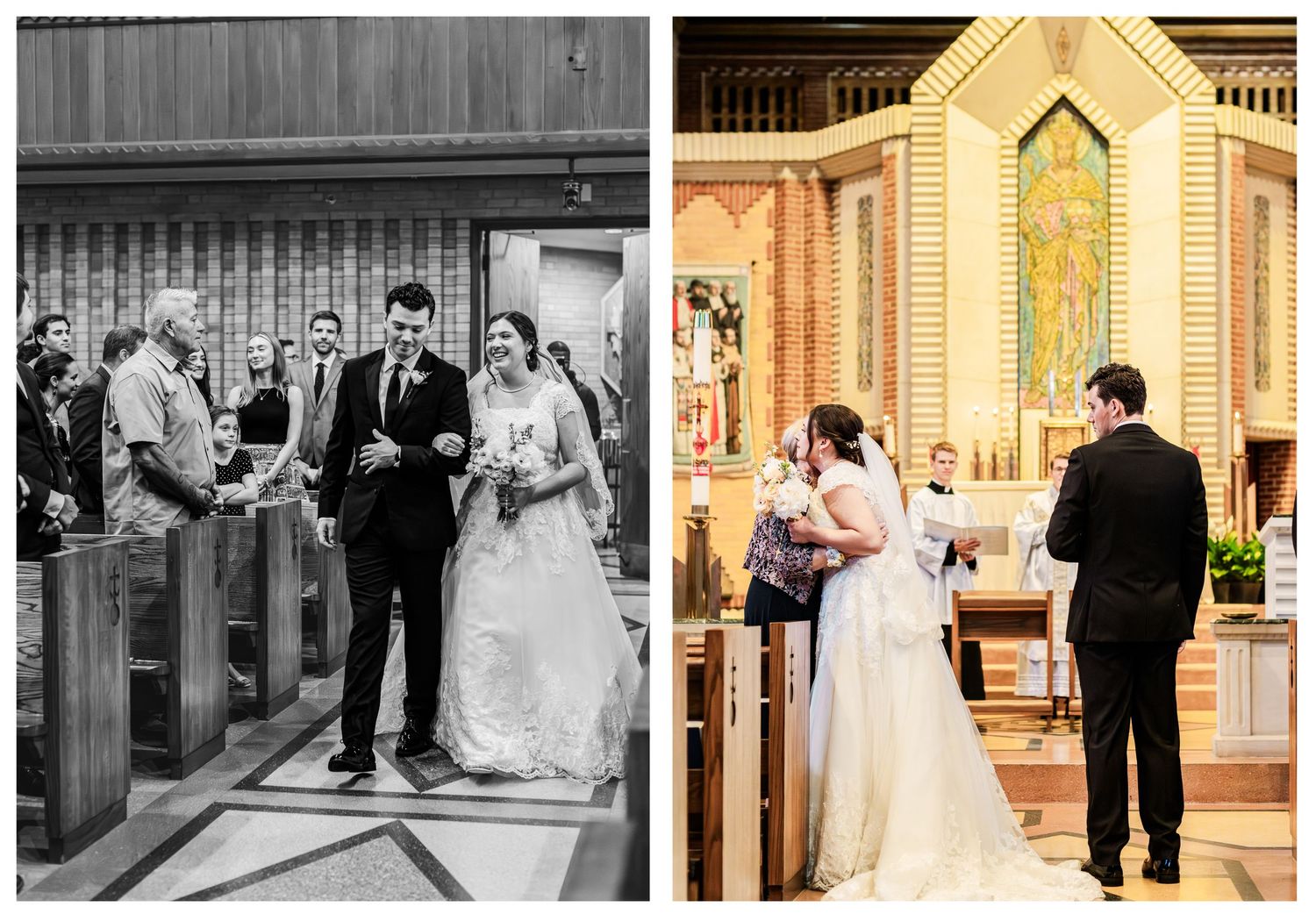 Wedding at Christ the King Parish in Tulsa Oklahoma.