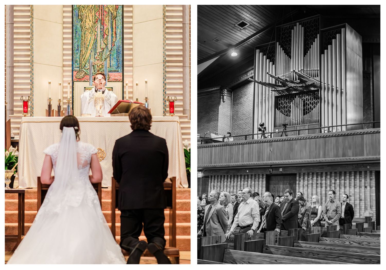 Wedding at Christ the King Parish in Tulsa Oklahoma.