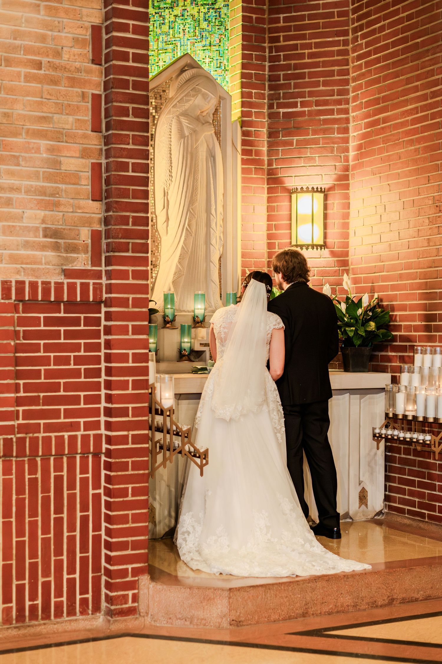 Wedding at Christ the King Parish in Tulsa Oklahoma.