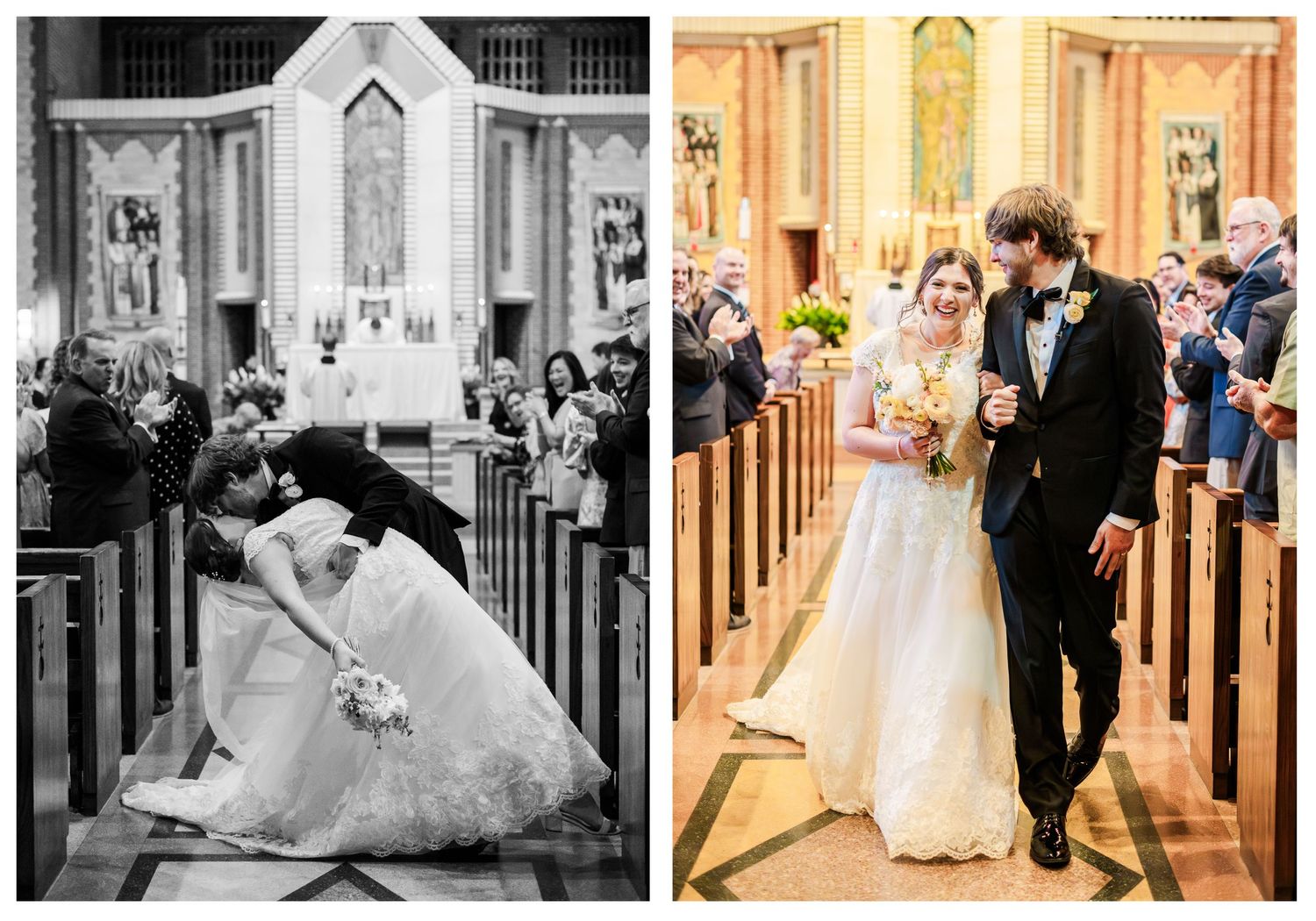 Wedding at Christ the King Parish in Tulsa Oklahoma.