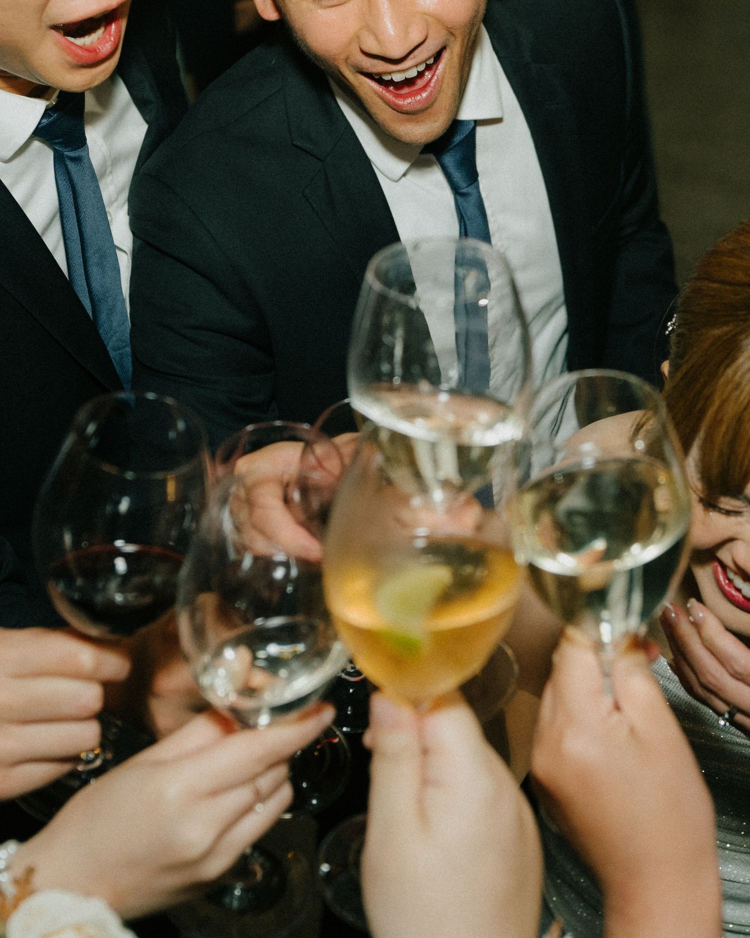 Joyous moments at the wedding reception at Summergrove Estate, with stunning views,  by a Gold Coast photographer