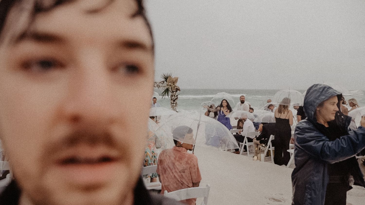 I got soaking wet at this wedding video
