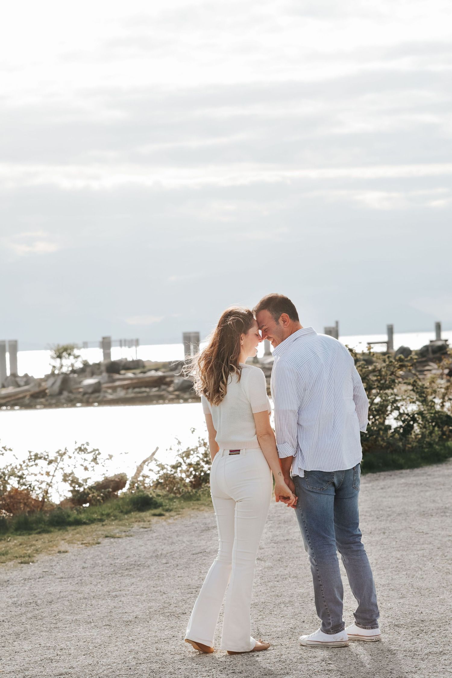 Romantic sunset session at Garry Point Park Vancouver