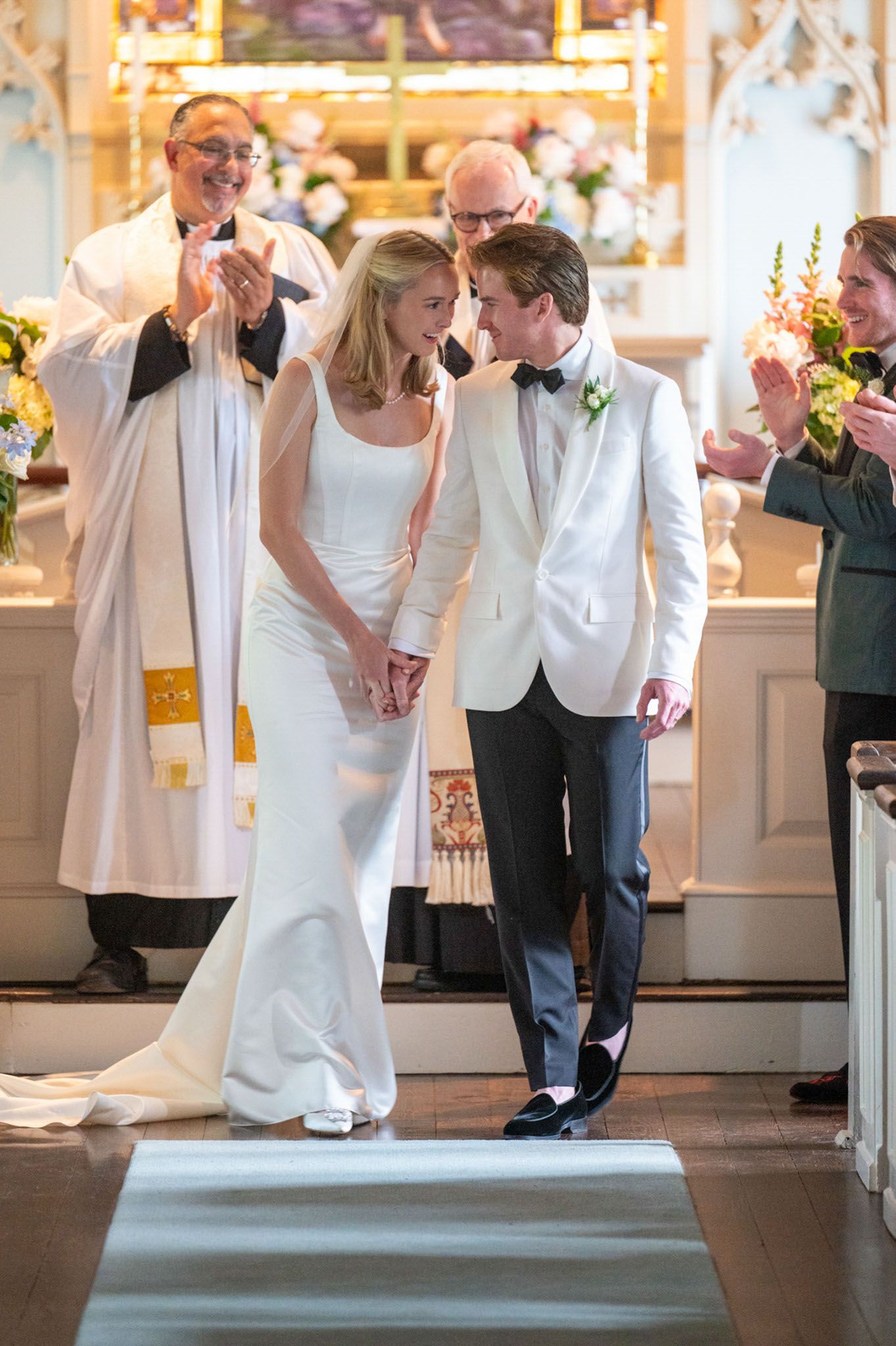 St. John's Church on Fishers Island is where they tied the knot.