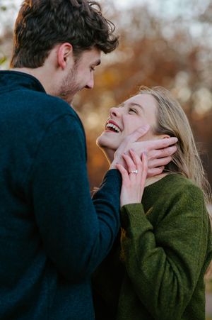 Fall Engagement Shoot, Jewel Box Forest Park Proposal Photography