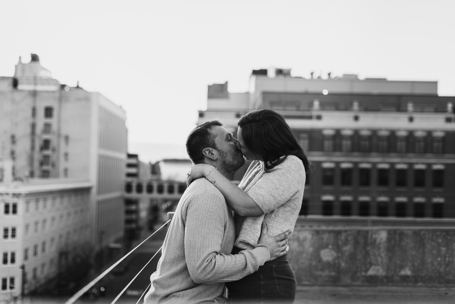 Downtown city engagement session in Wichita, KS - engagement pictures by Jessica Nadine Photography