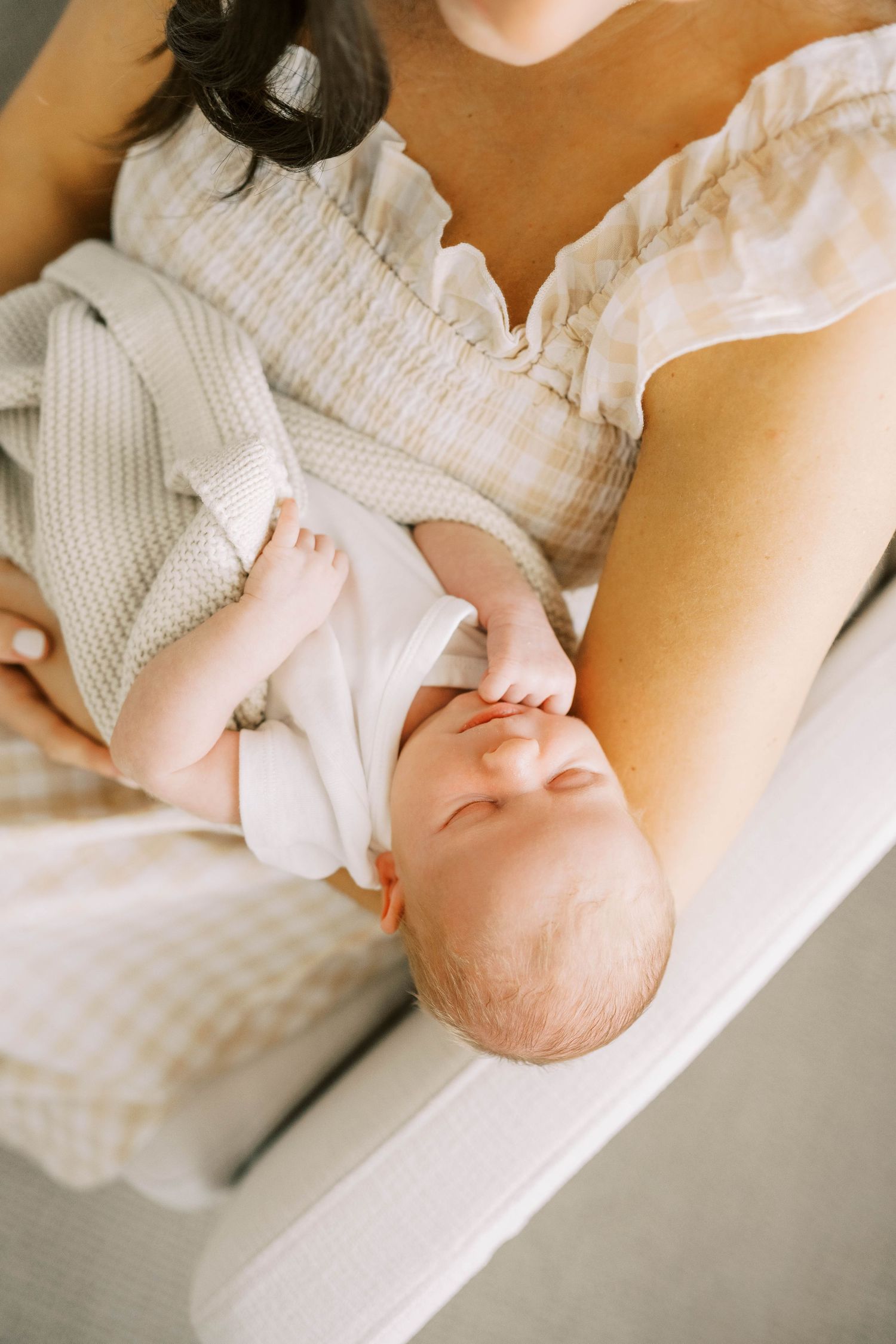 Calm, baby-led newborn photography session in Frisco TX