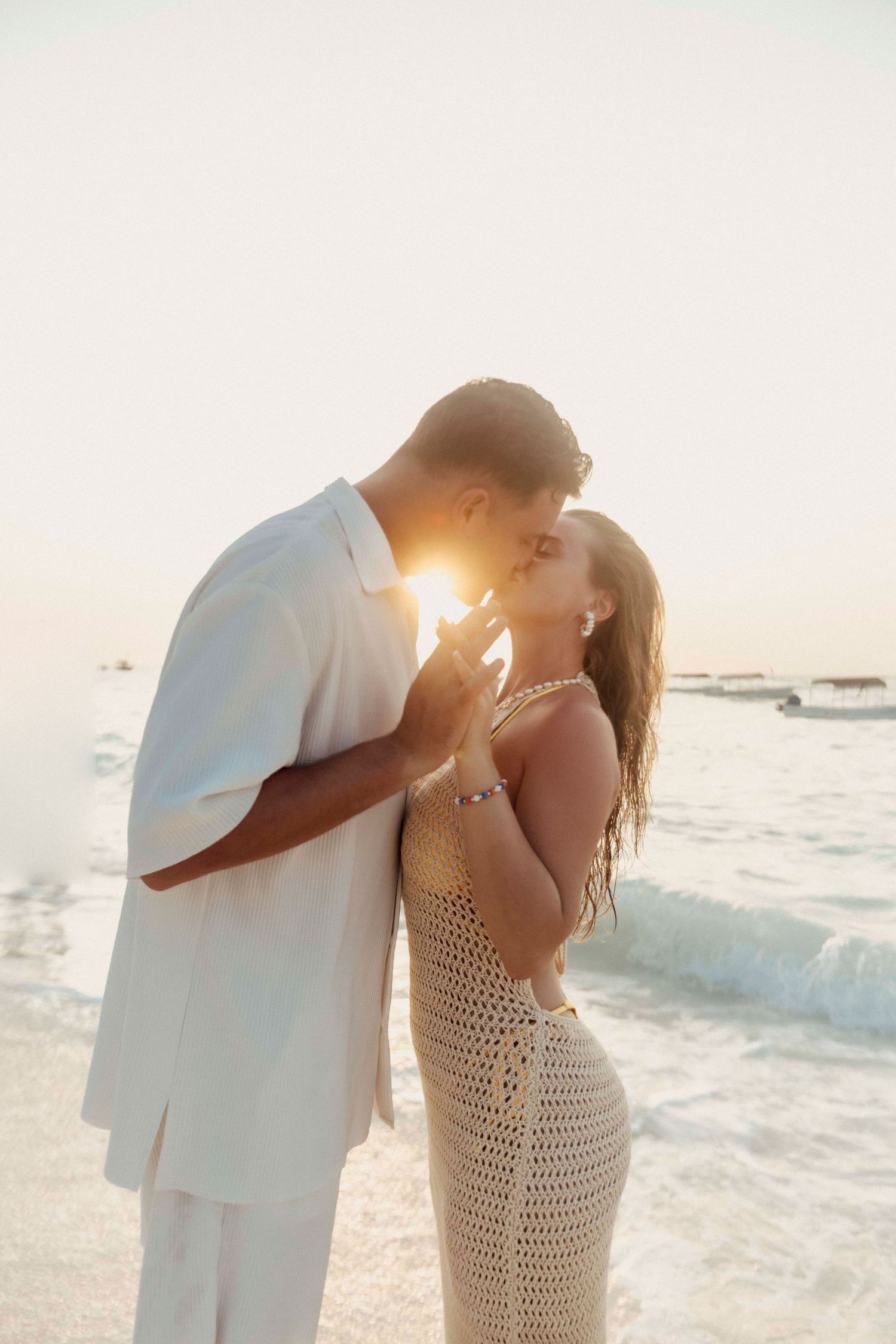 Destination wedding couple photography in Zanzibar with ocean views