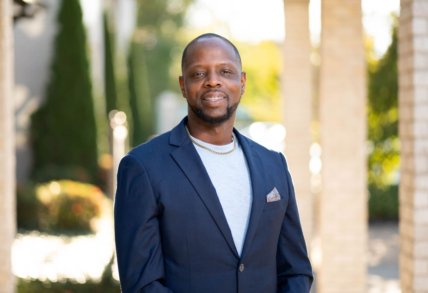 Real estate agent headshot. A man looking at the camera
