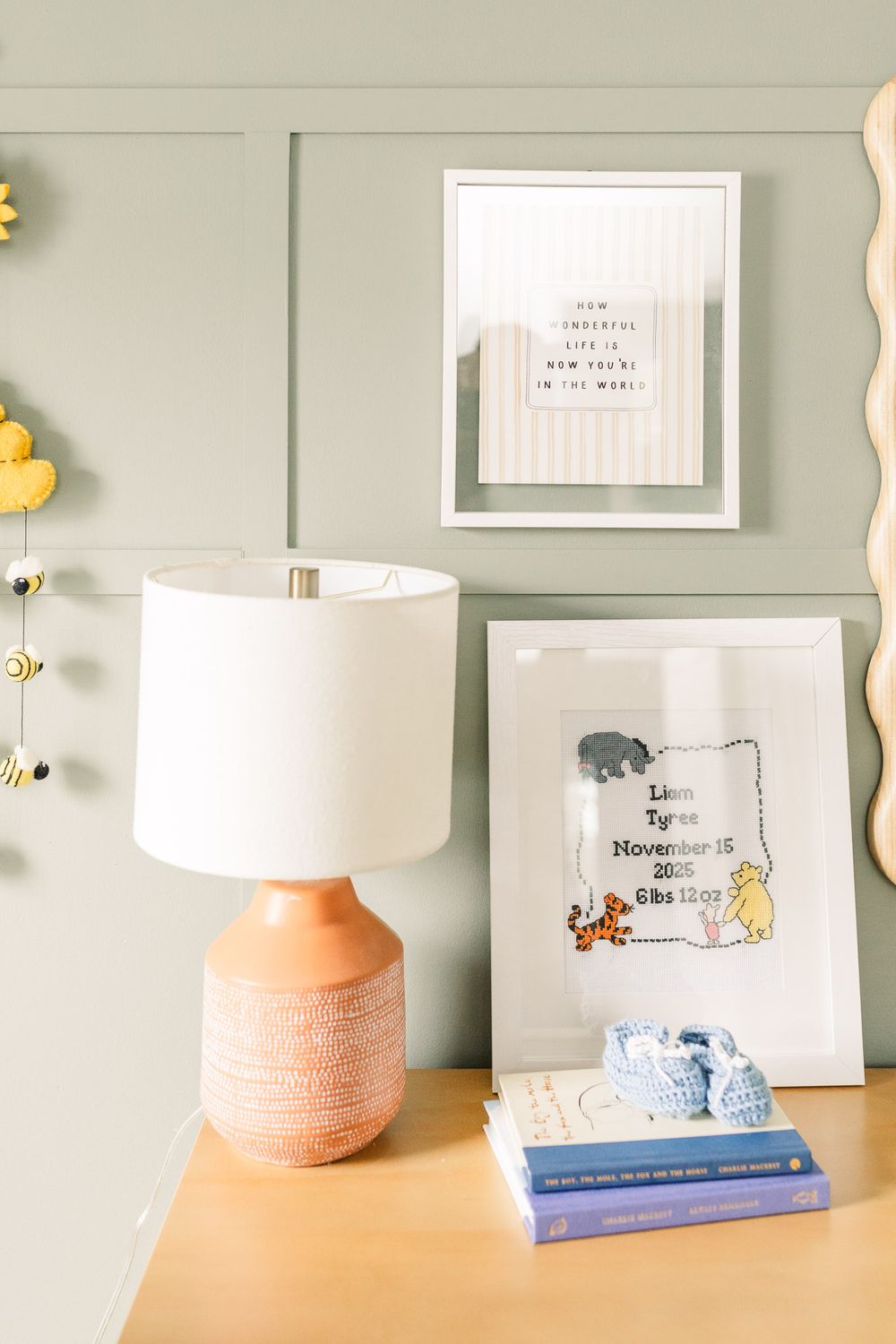 Winnie the Pooh themed nursery newborn photos Richmond Virginia