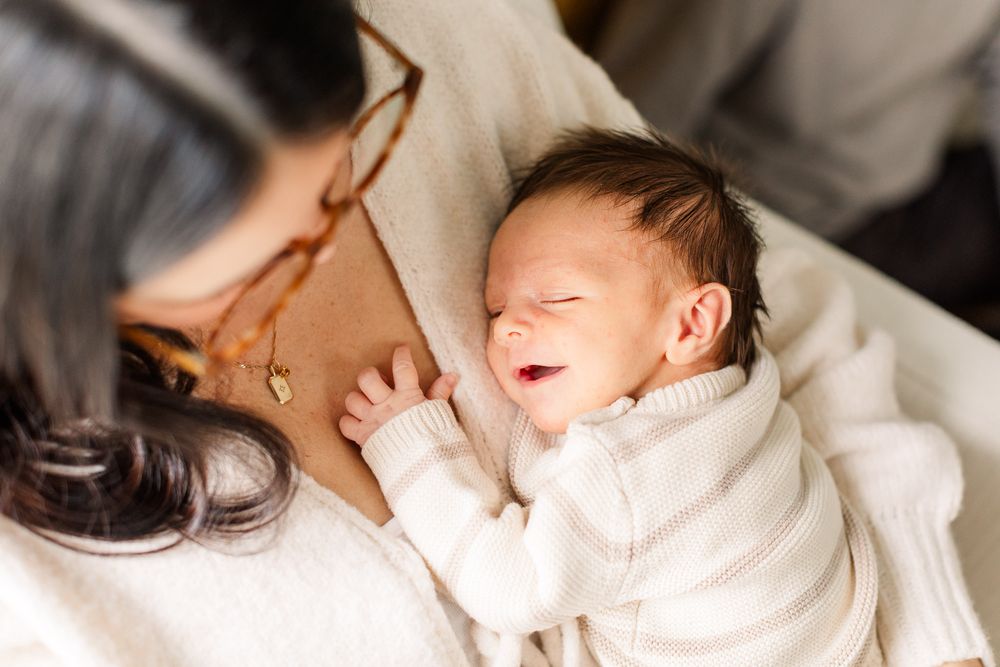 Lifestyle newborn photography at home in Richmond VA