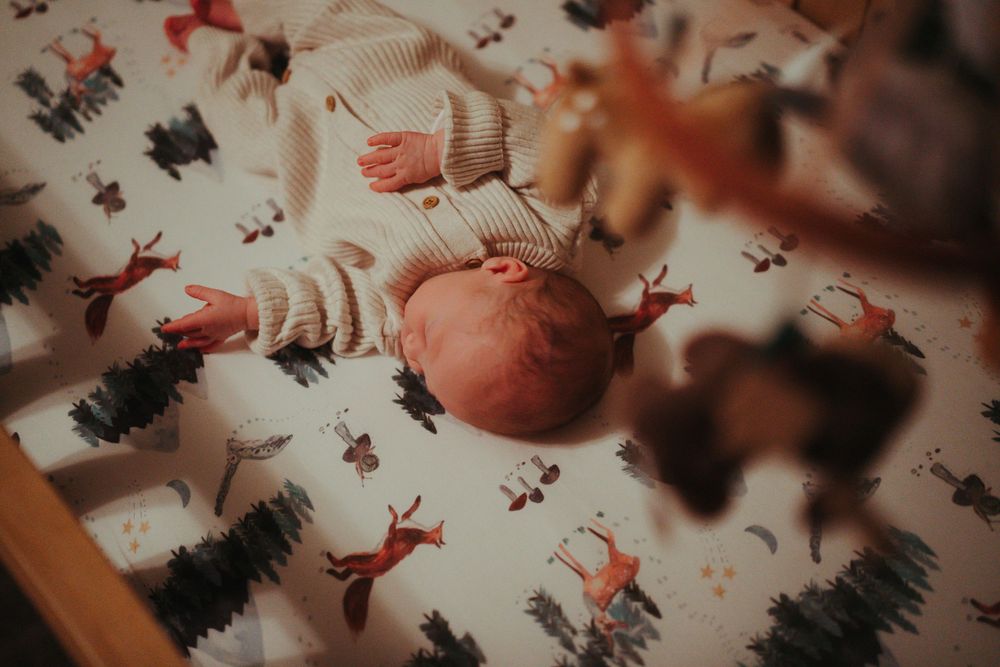 Baby in crib