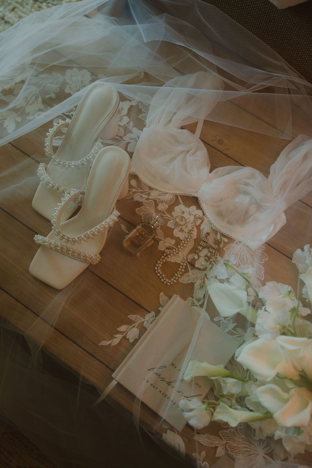 shoes and bra detail for kauai wedding by Kauai Wedding Photographer