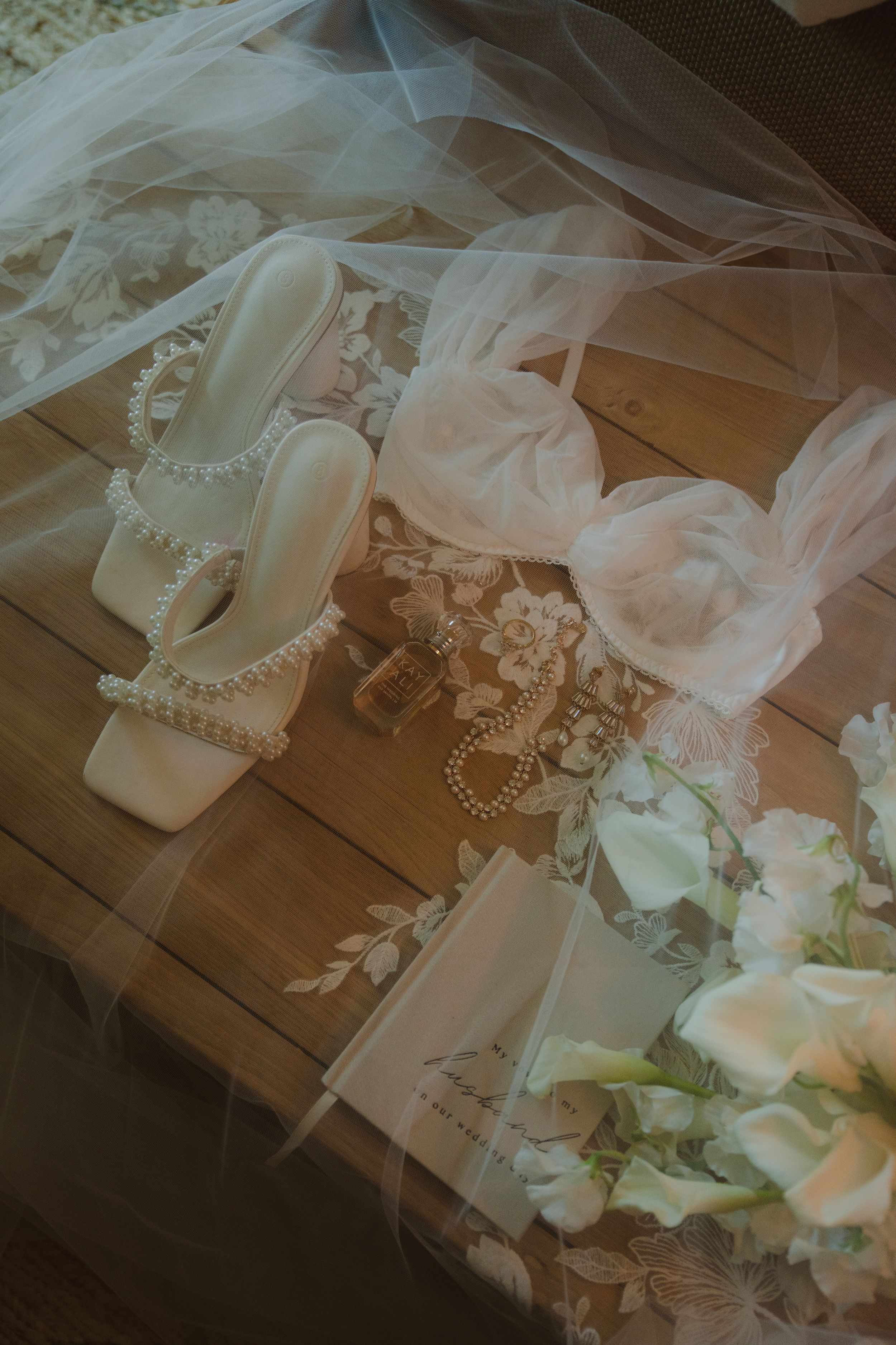 shoes and bra detail for kauai wedding by Kauai Wedding Photographer