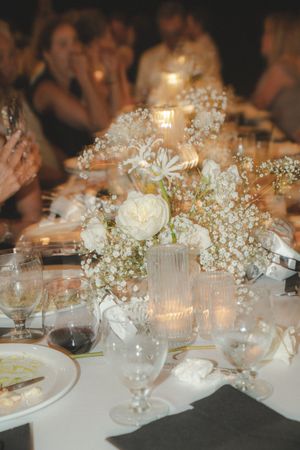 wedding table at night by Kauai Wedding Photographer