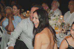 guests laughing during speeches at kauai wedding by Kauai Wedding Photographer