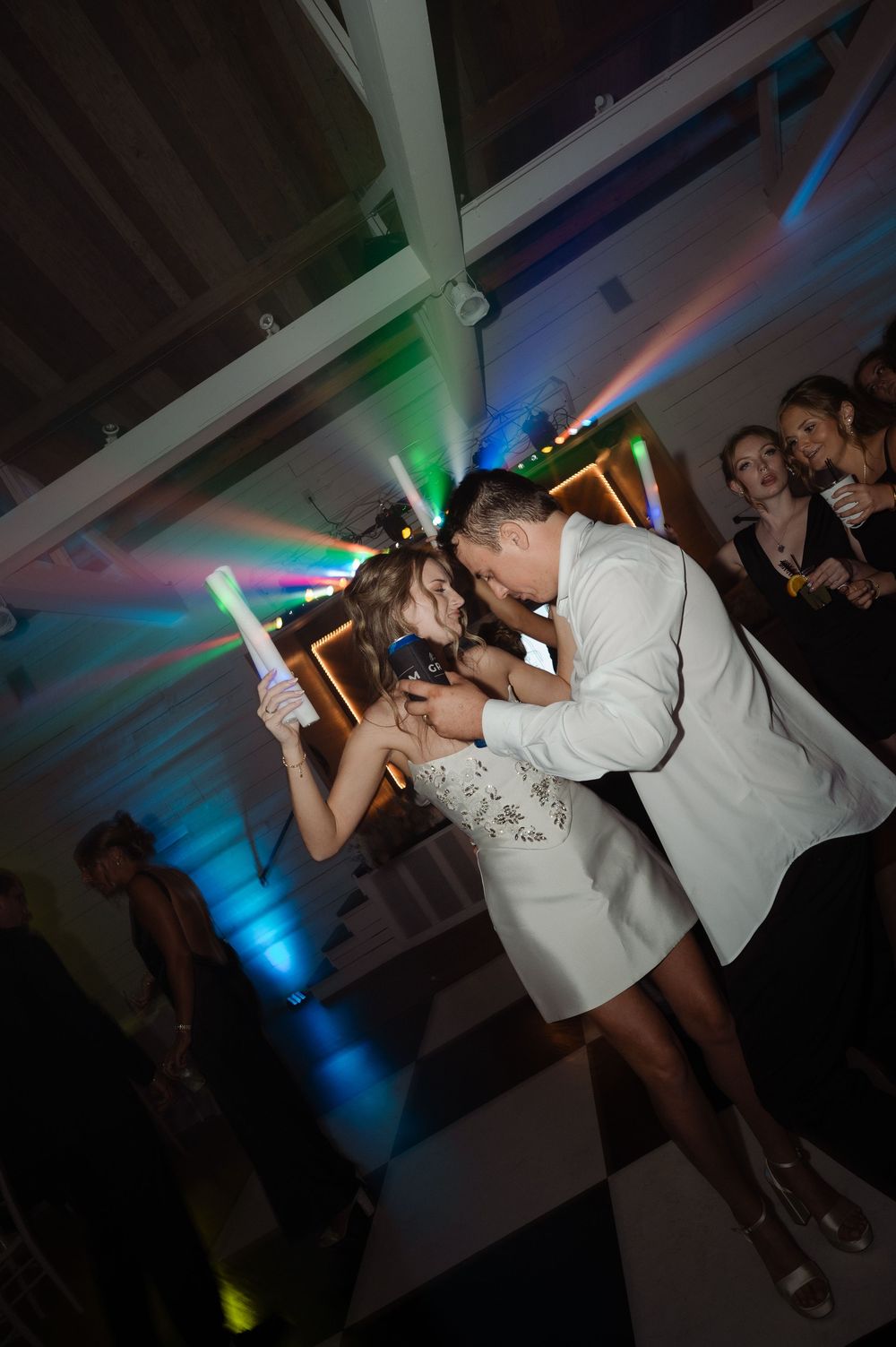 bride & groom on the dance floor during their wedding reception at Wildberry Farms in South Carolina