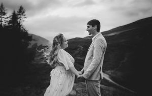 Elopement photography couple holding hands