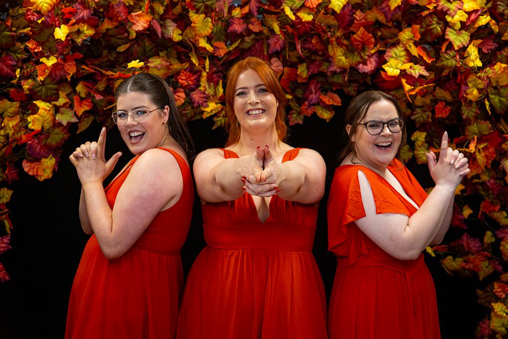 Three beautiful bridesmaids at the elgin city club in Elgin