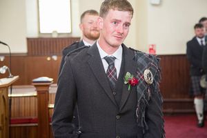groom seeing the bride for the first time