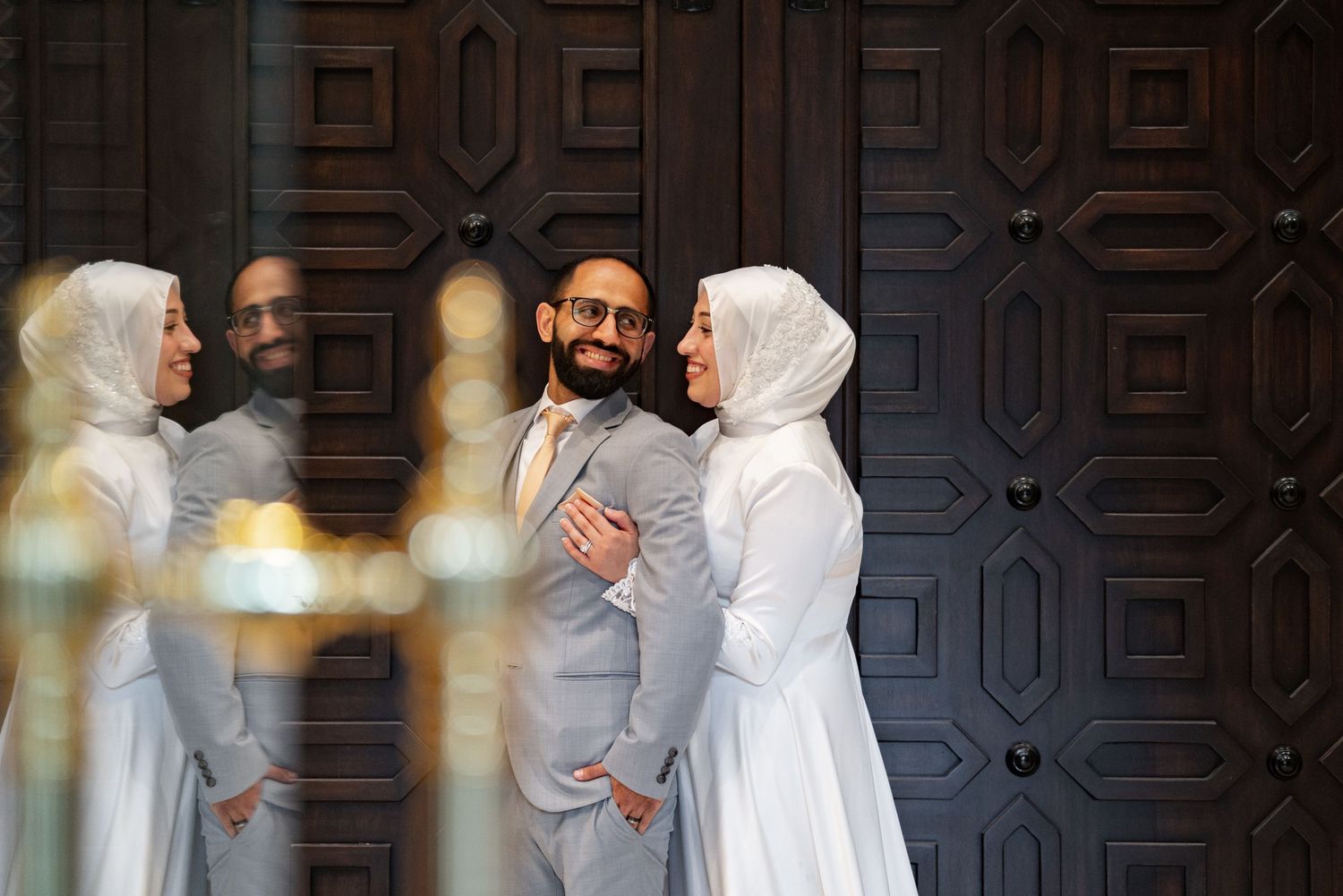Muslim wedding sunset couple portrait Central Florida Weddings by Ray
