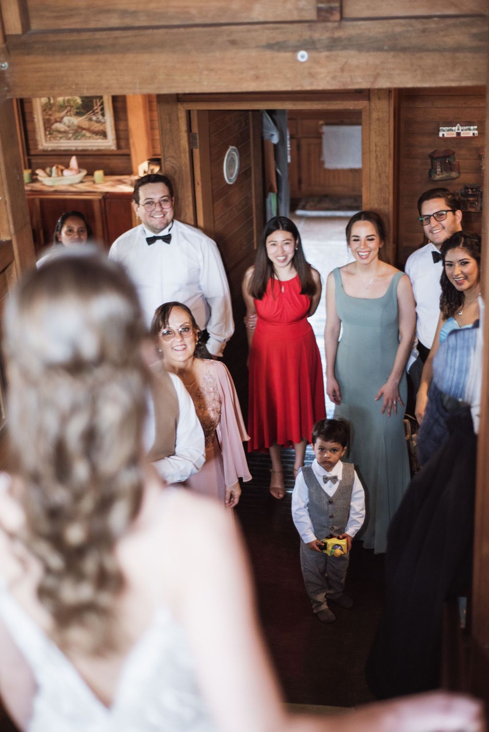 First look familia de la novia en su casa
